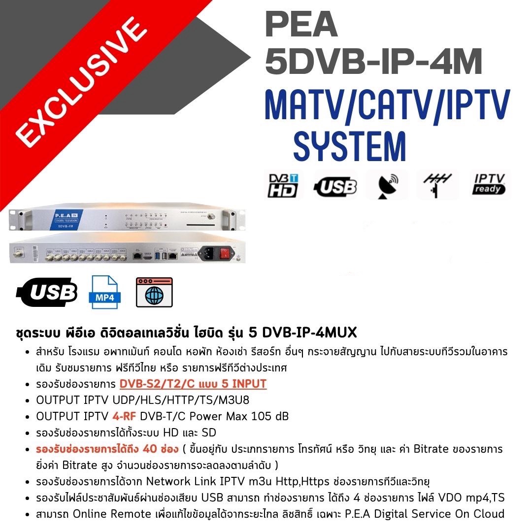 PEA 5DVB-IP-4M – MATV/CATV/IPTV System